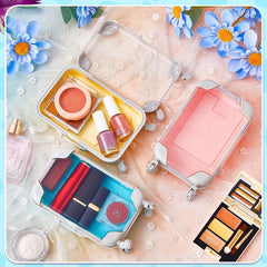 Mini Luggage Dollhouse Organizer - Transparent Plastic Storage Box