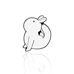Cartoon Rabbit & Girl Enamel Pin Set for Clothes & Bag