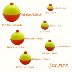 24pcs Fishing Float Orange Yellow Bobbers Tackle