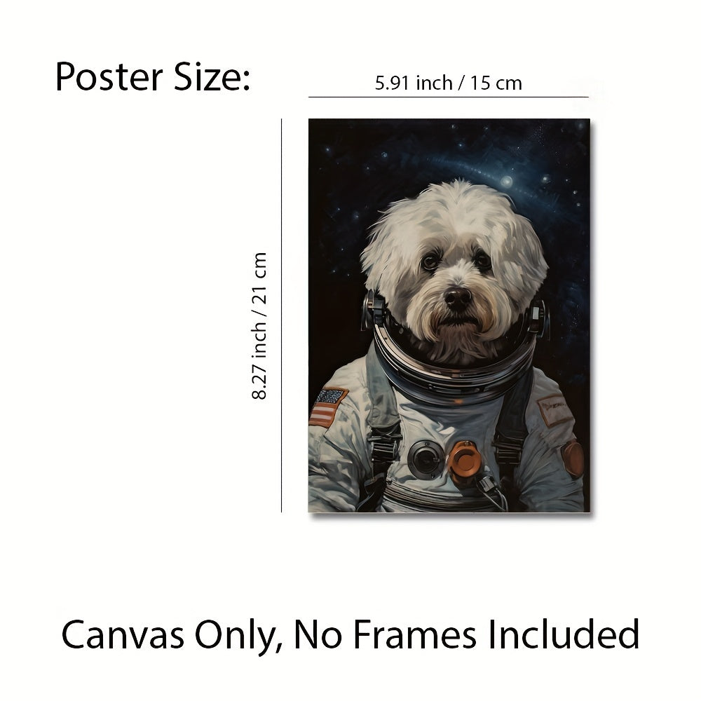 Dog Astronaut Poster For Kids, Home Decor, Nursery, Play Room Wall Painting
