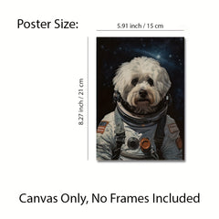 Dog Astronaut Poster For Kids, Home Decor, Nursery, Play Room Wall Painting