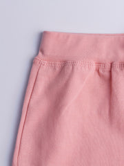 Toddler Girls Lace Trim Bow Front Elastic Waist Cotton Casual Shorts