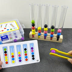 Wooden Bead Counting & Recognition Puzzle Toy