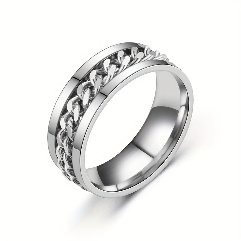 Hip Hop Style Rotatable Ring for Men