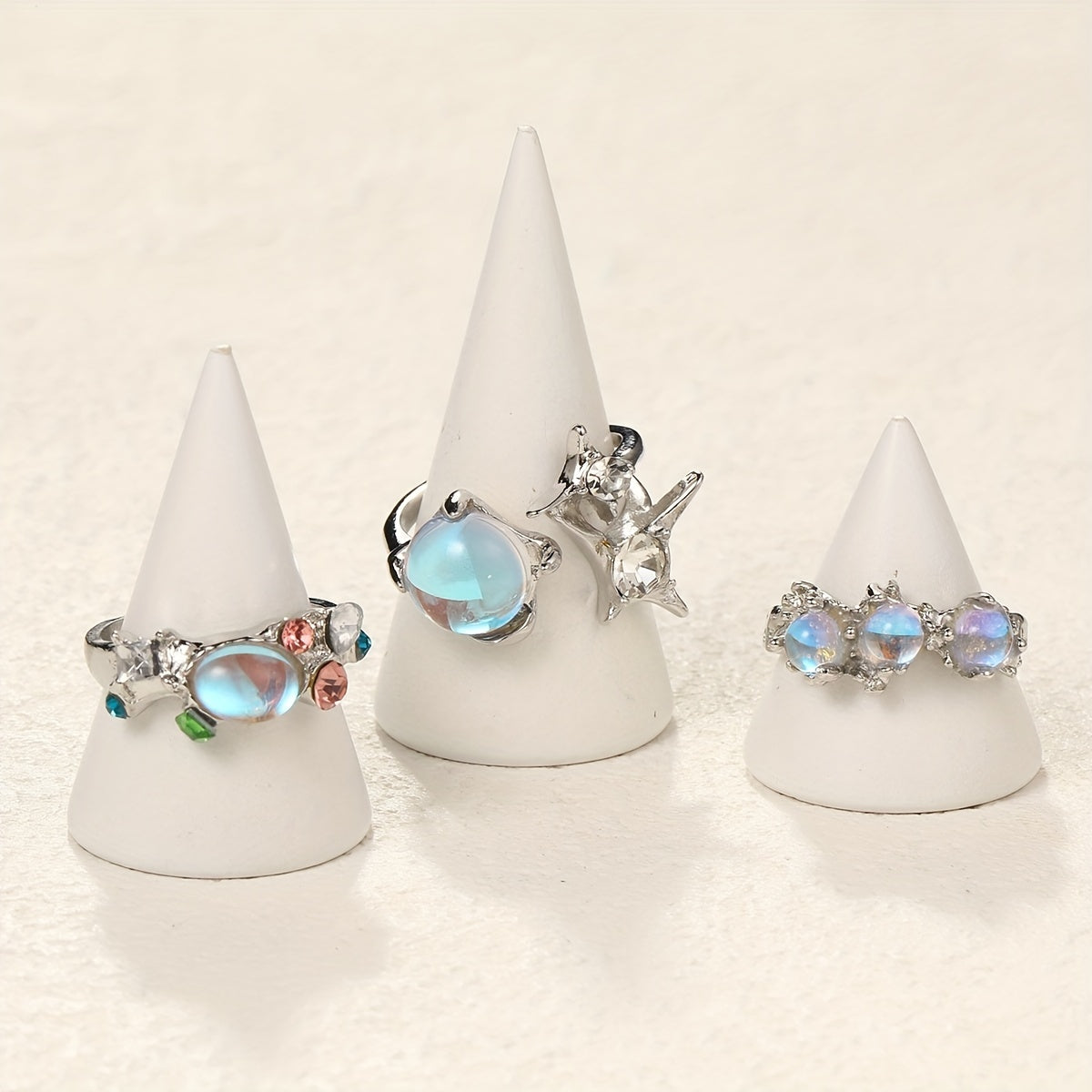 Y2k Moonstone Dazzling Ring for Girls - Daily Outfits Party Accessory
