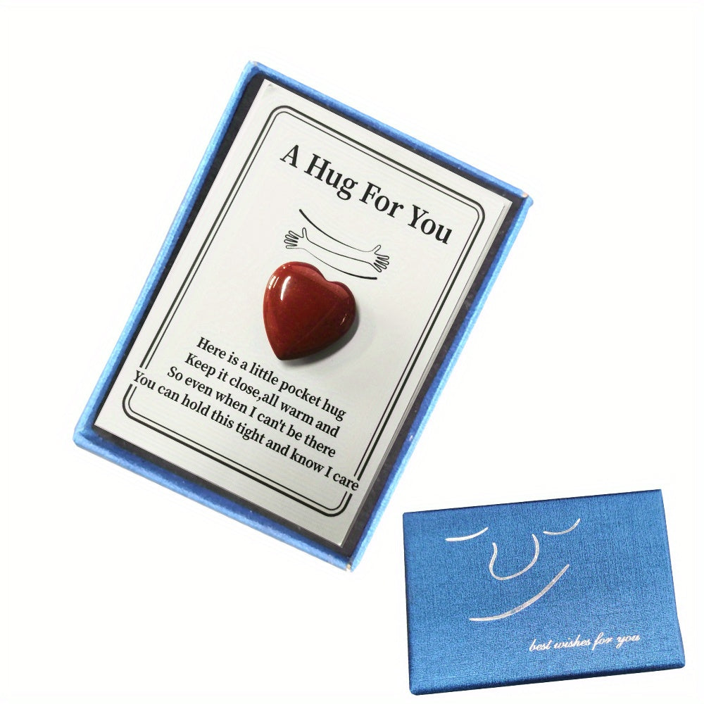 Natural Stone Birthday Pocket Hug Token For Women Long Distance Friendship BFF