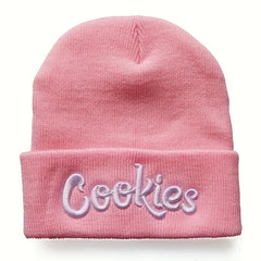 Letter Embroidery Cotton Beanie Solid Knit Hat Hip Hop Unisex Couple Skull Hats