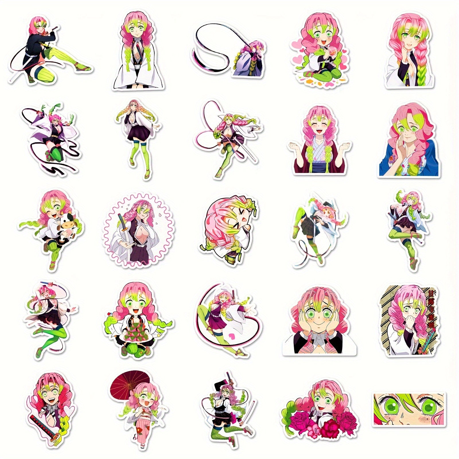 50pcs Cartoon Anime Graffiti Stickers For Laptop Desktop Water Cup Decoration
