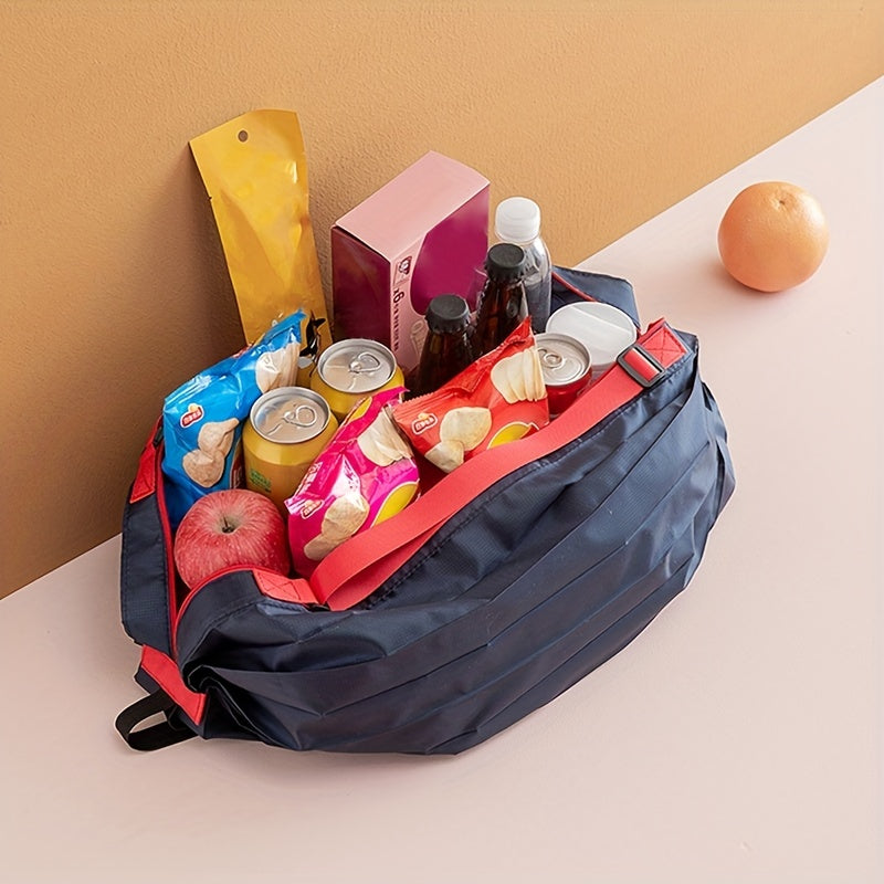Large Capacity Foldable Grocery Bag Shoulder Bag Travel Storage Shopping Bag