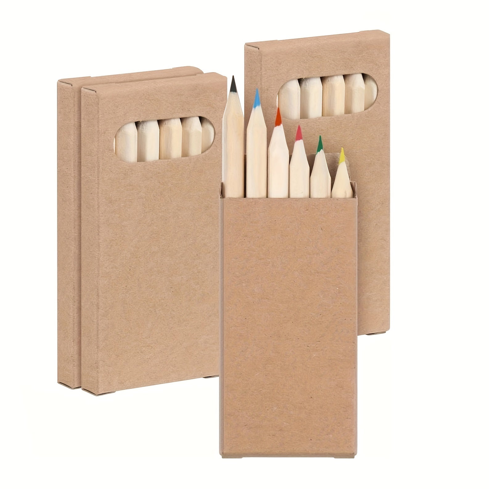 24 Pencils Mini Colored Pencils Portable Drawing School Supplies