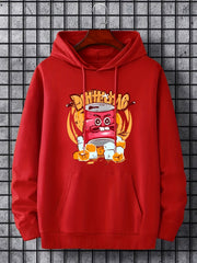Funny Comic Cans Print Hoodie for Men