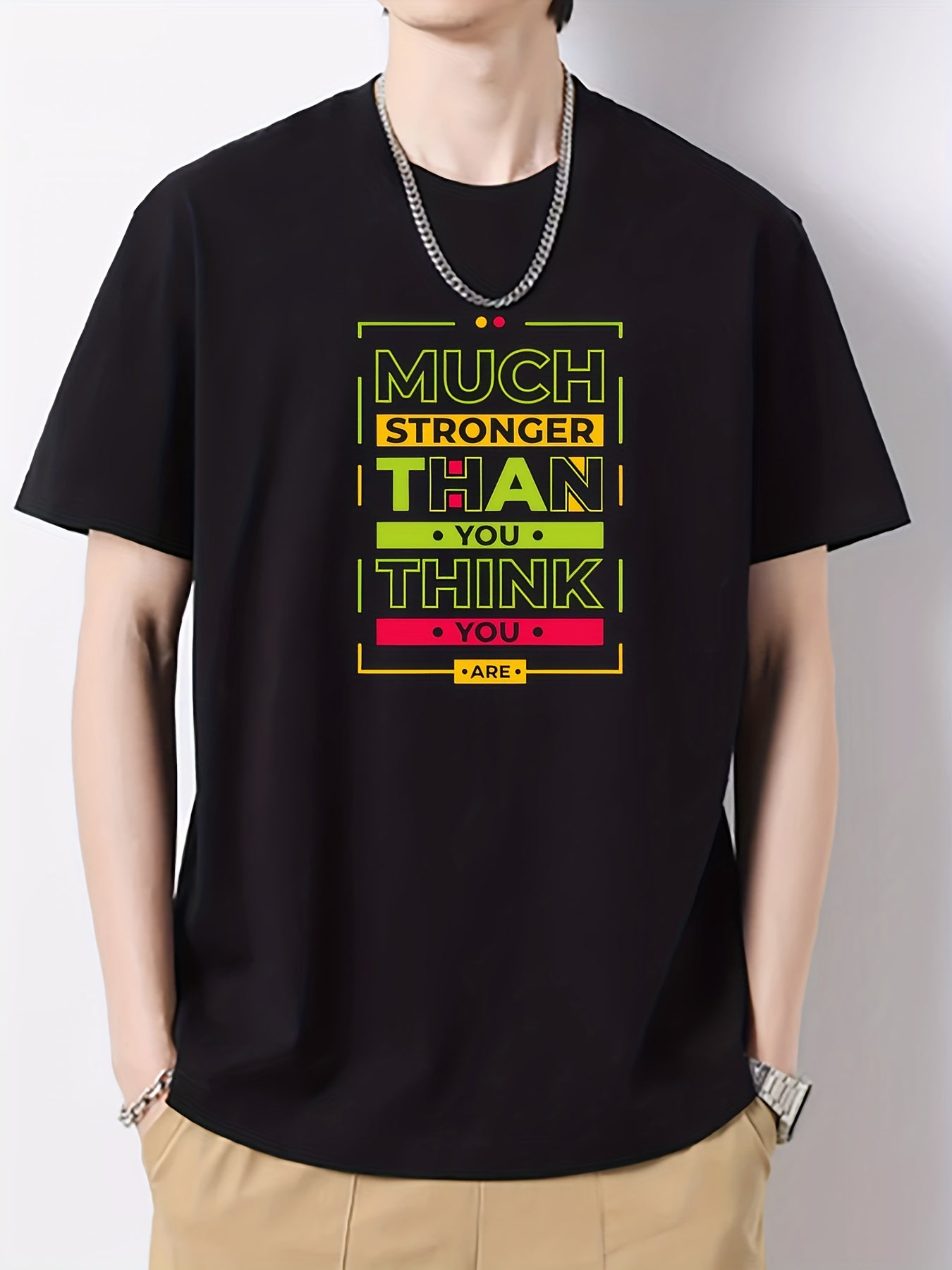 Men's Graphic Crew Neck Active T shirt Casual Comfy Tees For Summer