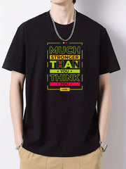 Men's Graphic Crew Neck Active T shirt Casual Comfy Tees For Summer