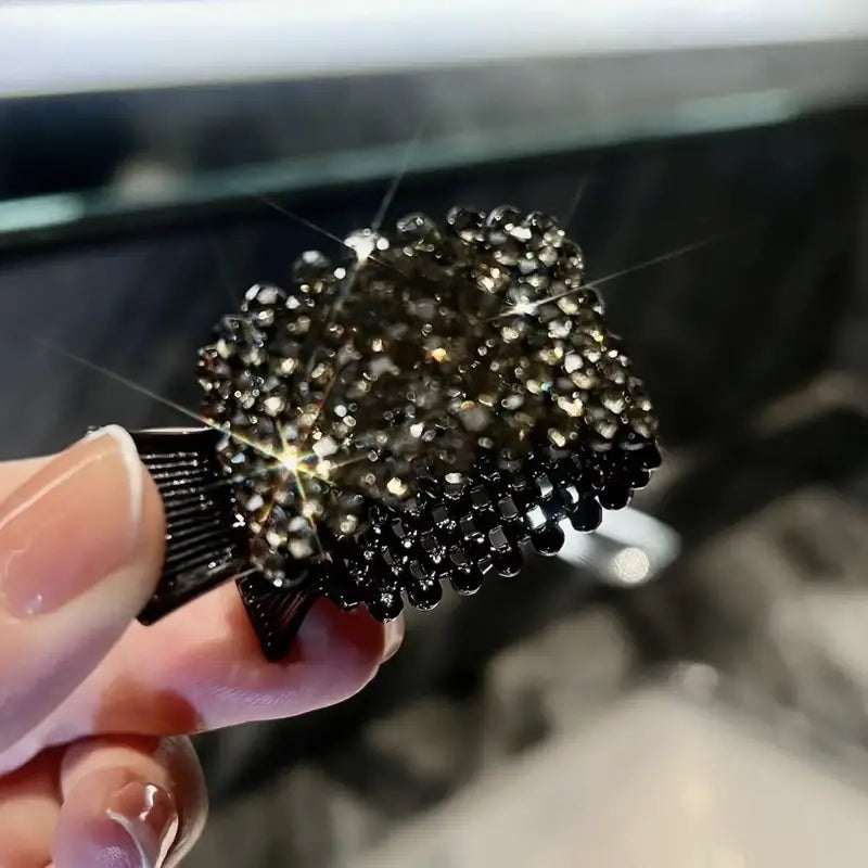 Alloy Rhinestone Crown Hair Claw Clip Vintage Hair Accessories