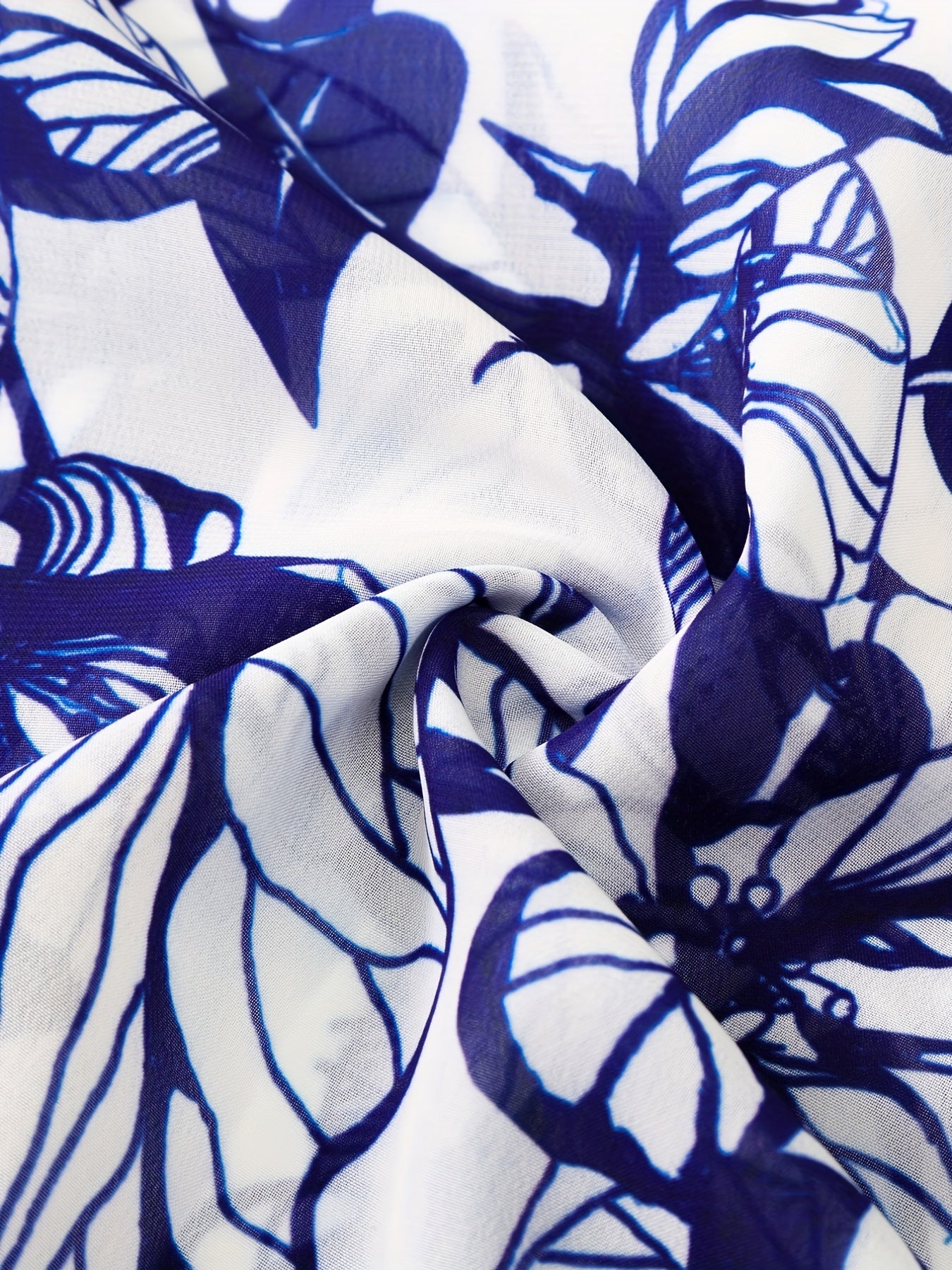 Women's Plus Leaf Print Beachwear Wrap Skirt