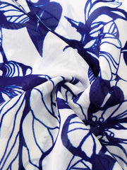 Women's Plus Leaf Print Beachwear Wrap Skirt