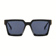 Square Frame Sunglasses Metal Temple Glasses UV400