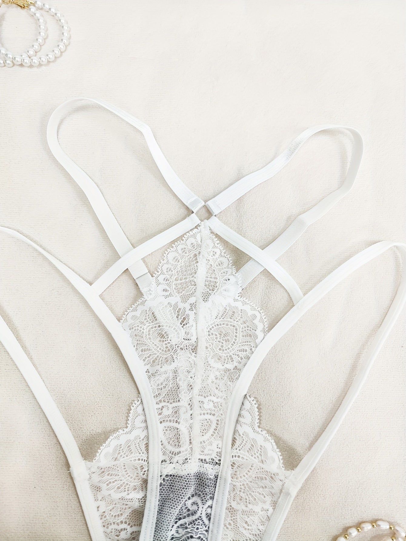  Lace Cut Out Sheer Panty