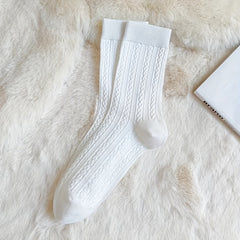 5 Pairs Twist Textured Socks for Women