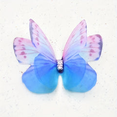 12pcs Glitter Butterfly Hair Clips Colorful Barrette