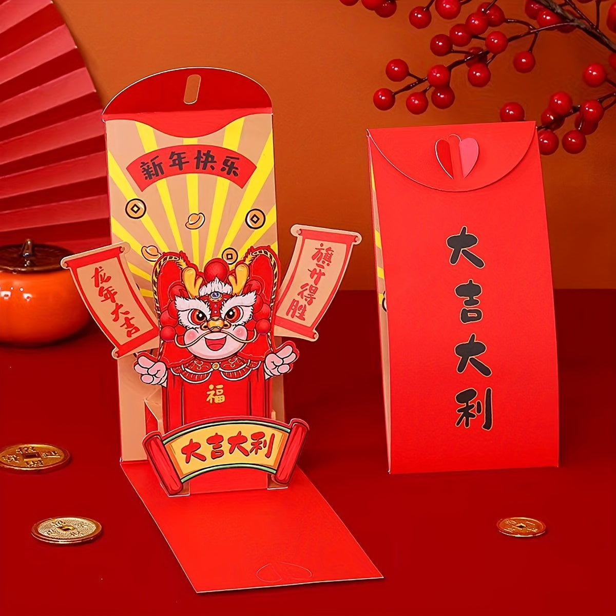 Creative Dragon Year 3D Red Envelope