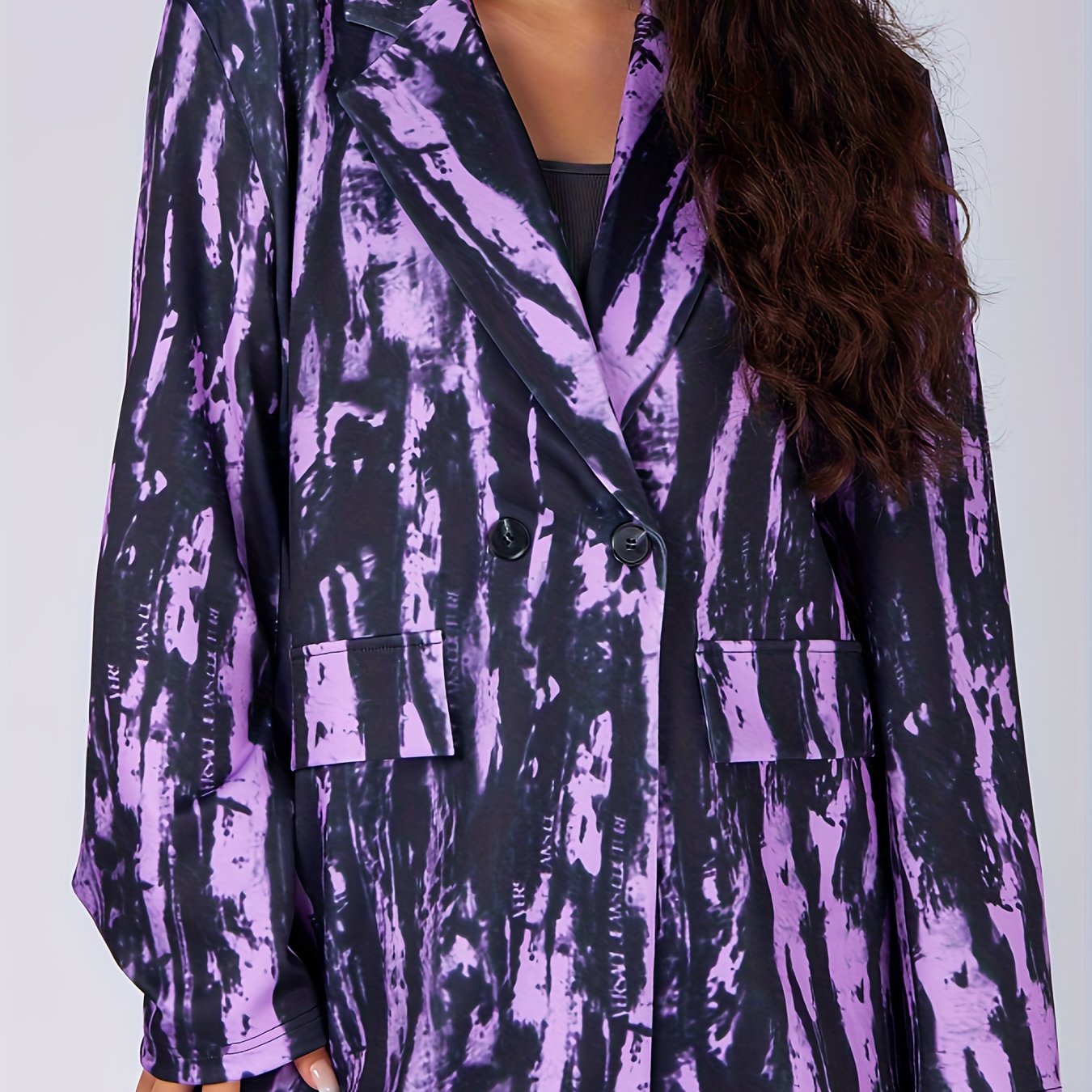  Tie Dye Long Sleeve Blazer