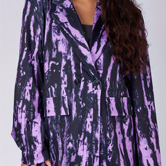  Tie Dye Long Sleeve Blazer