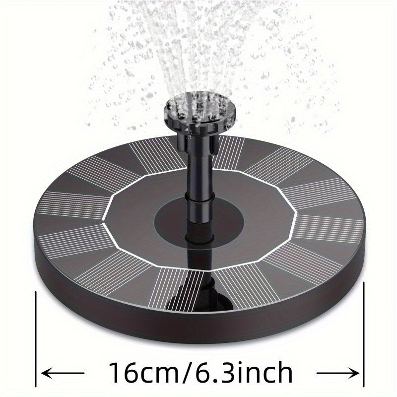 5W Solar Fountain Pump with 6 Nozzles for Bird Baths Ponds Gardens Fish Tanks