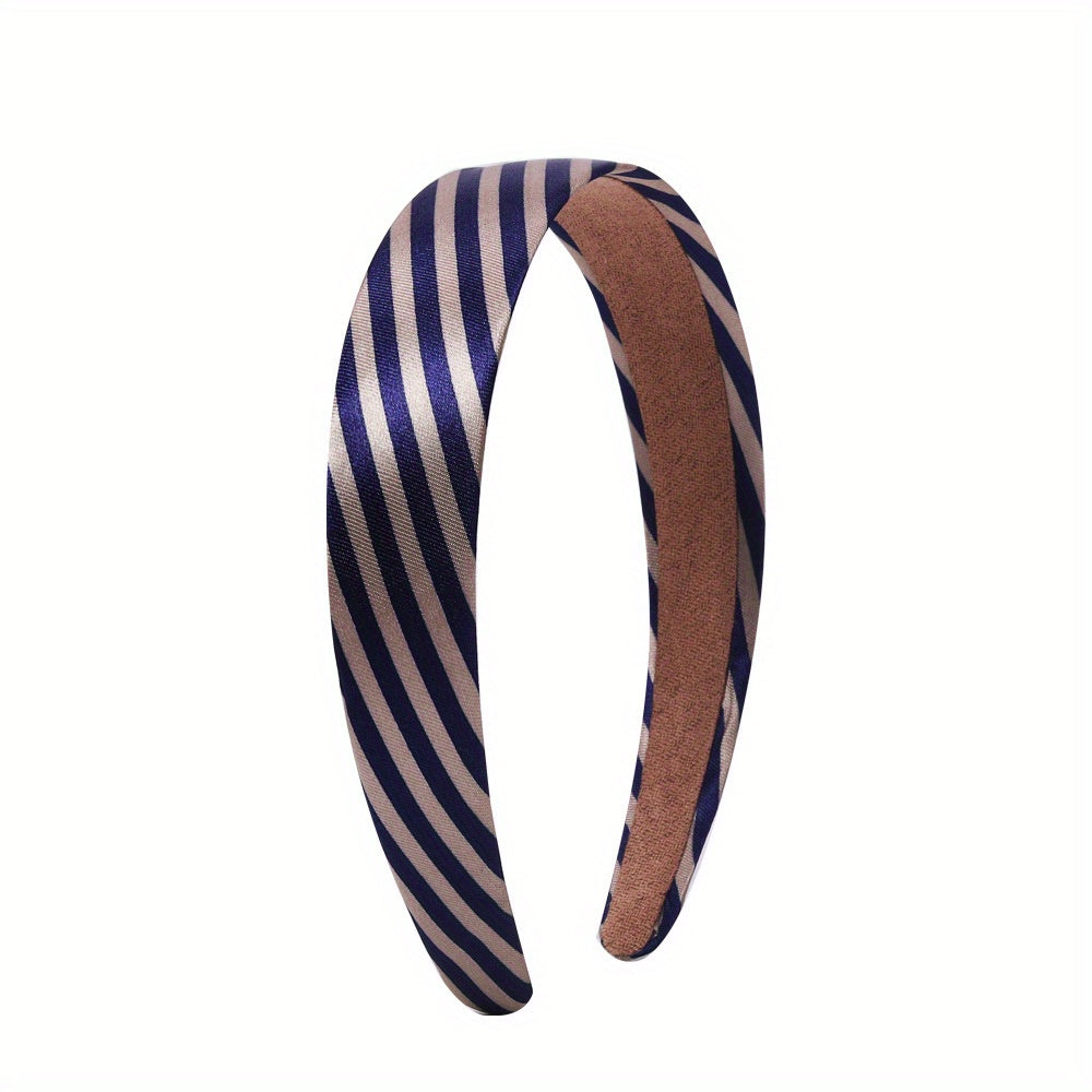 Striped Hair Hoop Wide Brim Headdress for Women