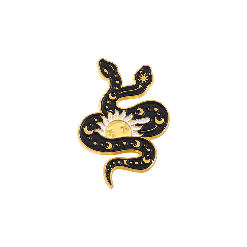 Gothic Snake Enamel Pins Horror Animal Lapel Pin