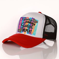 Men's Love Letter Print Peaked Cap Street Baseball Cap