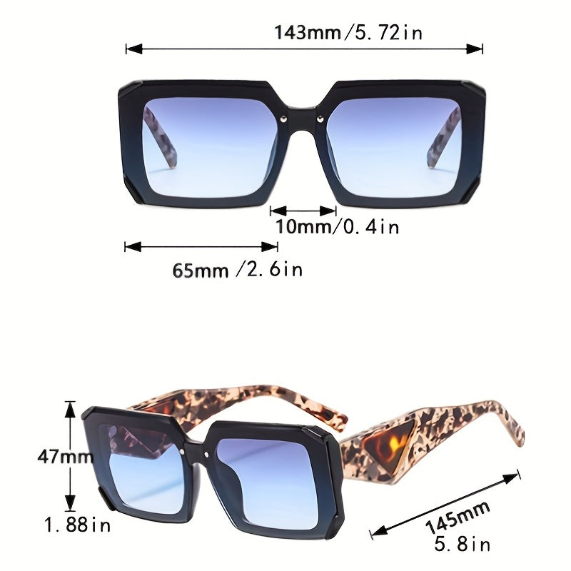 Y2K Square Sunglasses Hip-hop Gradient UV400