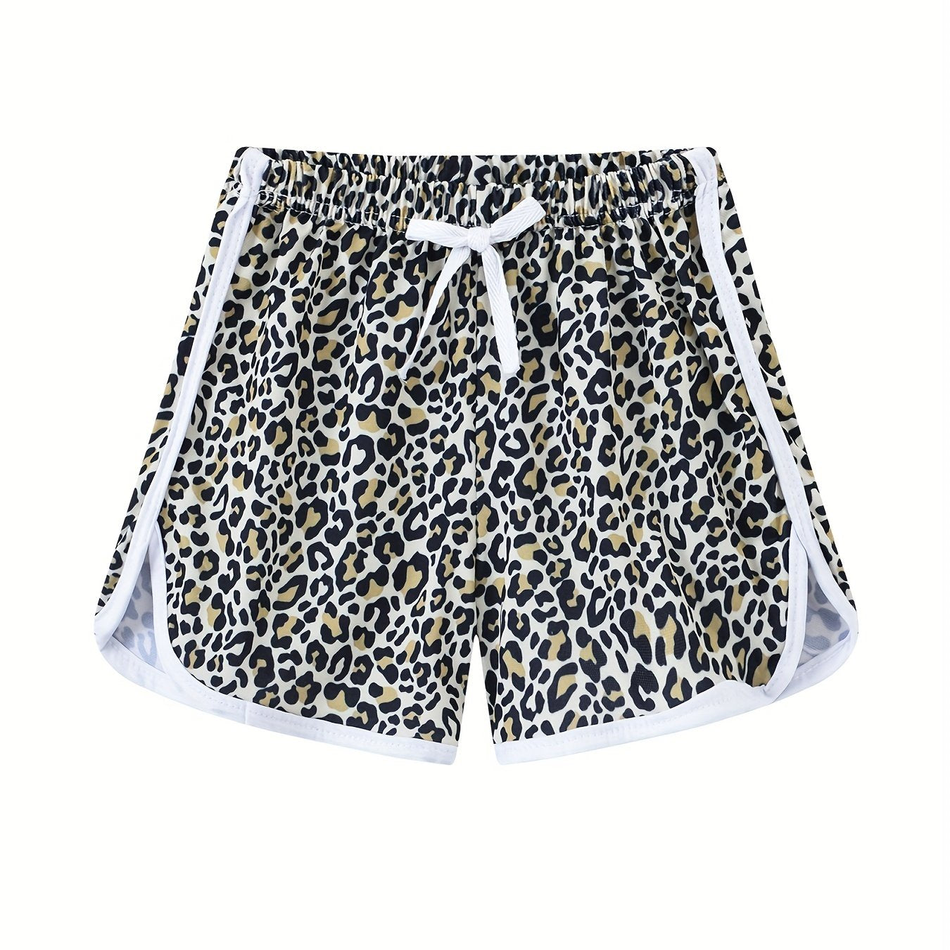 Leopard Print Drawstring Pants for Girls