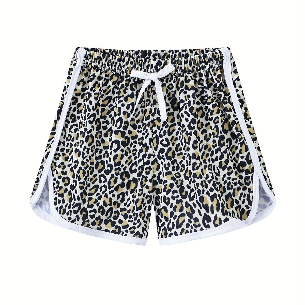 Leopard Print Drawstring Pants for Girls