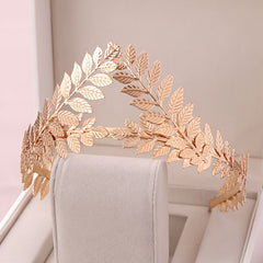 Golden Floral Tiara Botanical Bridal Tiara Rhinestone Tiara Bridal Crown