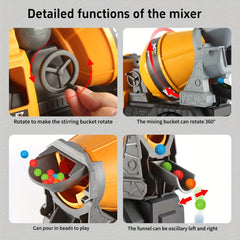 Large Mixing Engineering Vehicle Children's Toy Boy Set Excavator Digger