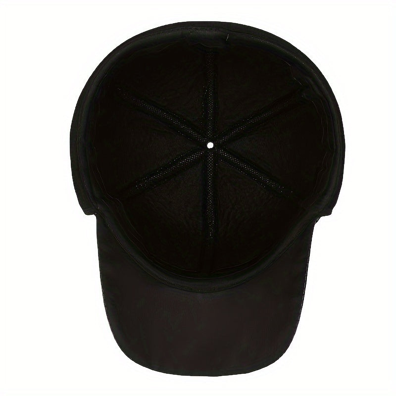 Men's Winter Ear Protection Fleece Leather Hat Outdoor Ski Cap