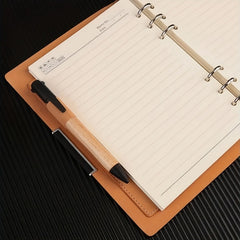 Personalized Faux Leather A6 Binder Notebook Set