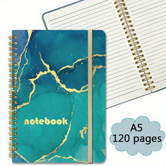 Marble Pattern Spiral Coil Notebook 120 Pages