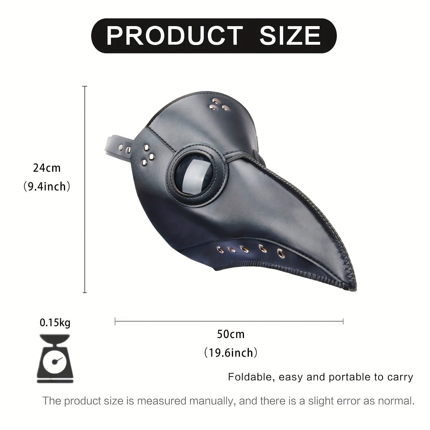 Steampunk Plague Doctor Mask Gothic Cosplay Beak Mask for Halloween Costume