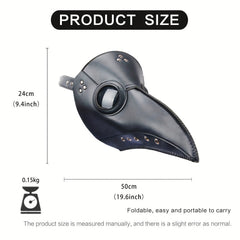 Steampunk Plague Doctor Mask Gothic Cosplay Beak Mask for Halloween Costume