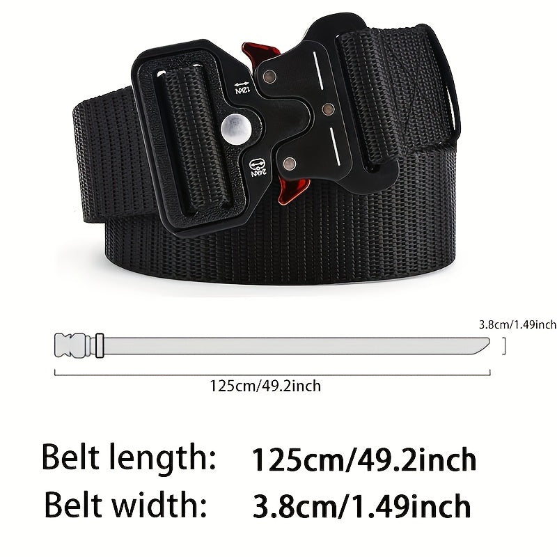 Outdoor Sports Tactical Belt Plastic Snap Canvas Belt 3 Colors