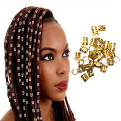 Colorful Dreadlock Hair Ring Metal Hair Styling Accessories