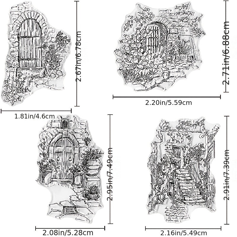 Garden Door Clear Stamps Set for Crafts - Perfect for Card Making & Scrapbooking