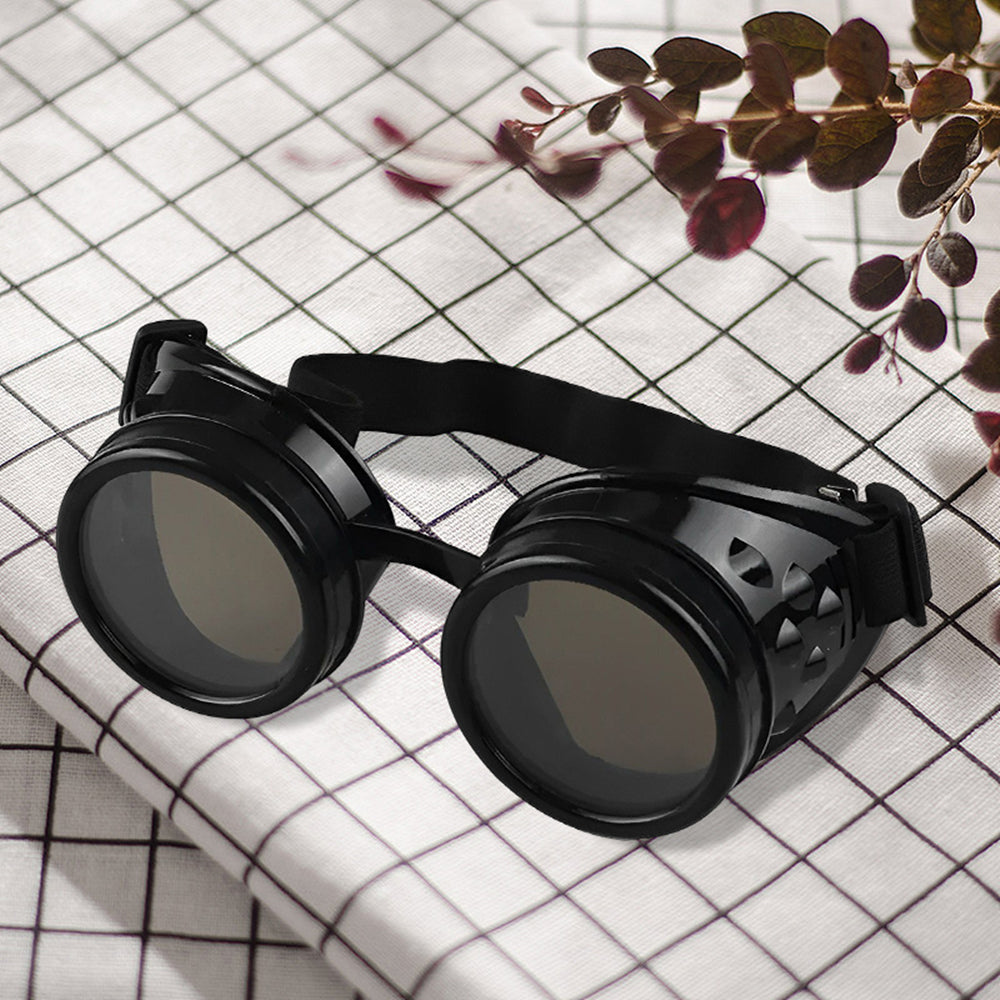 Vintage Steampunk Glasses Dress With Riding Goggles