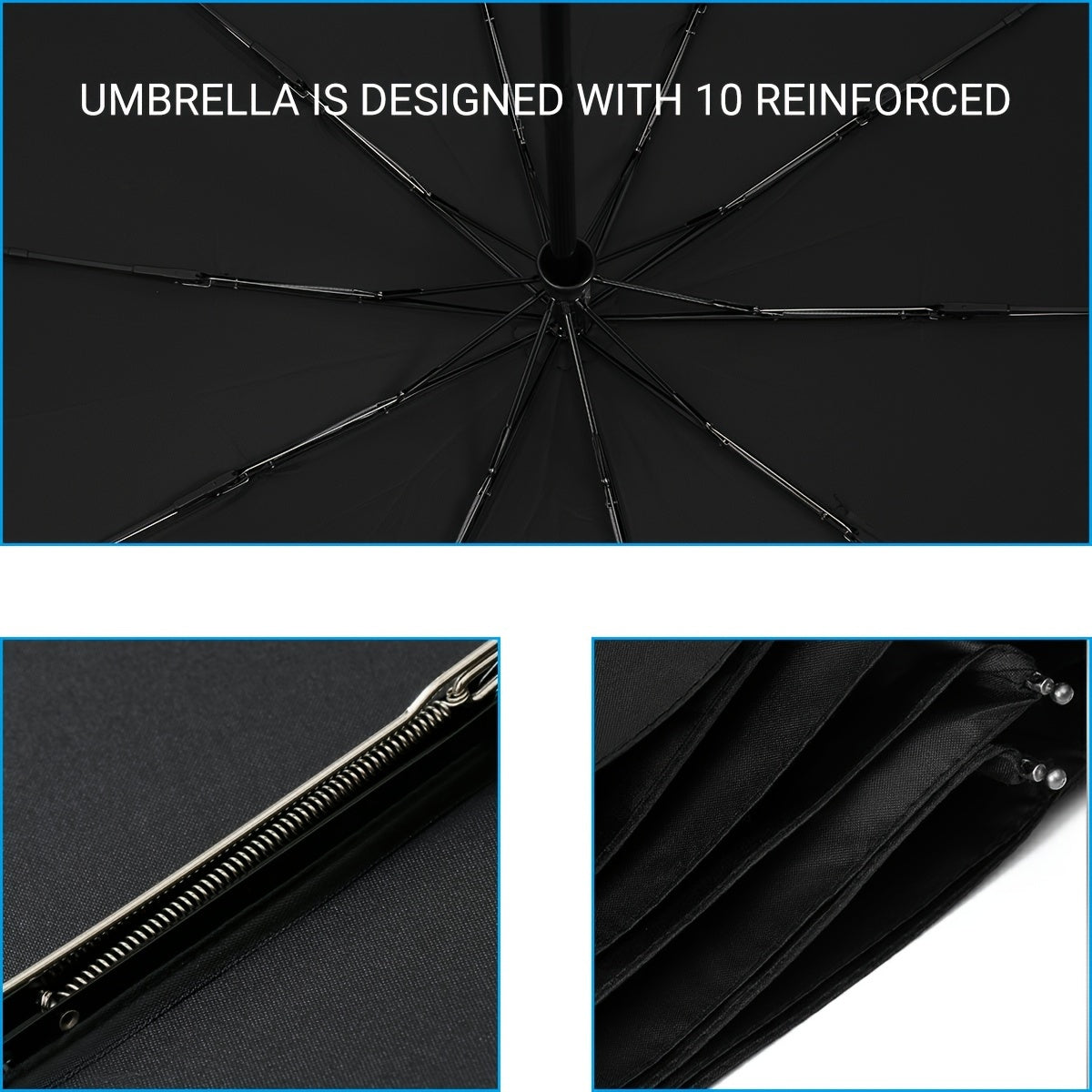 Travel Umbrella Compact Folding Umbrella For Rain Windproof