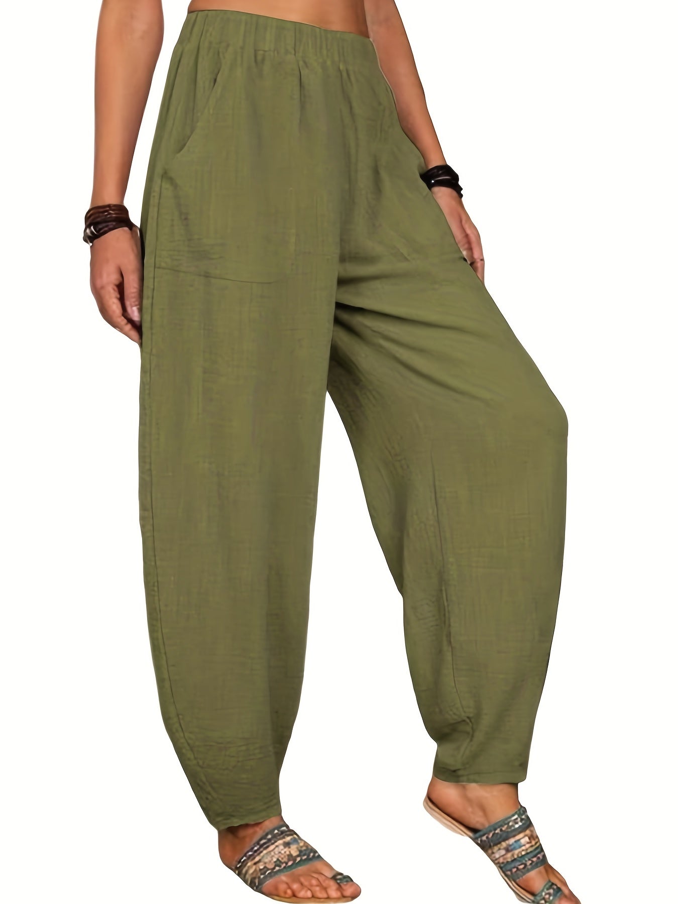 High Waist Baggy Harem Pants Casual Women's Clothing
