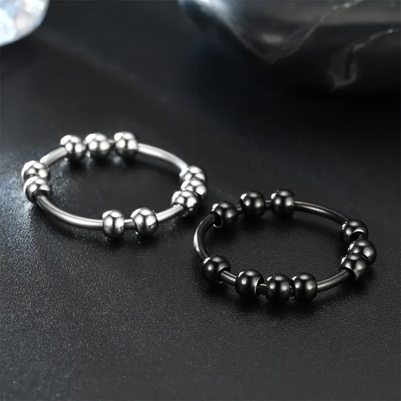10 Beads Rotating Anxiety Ring for Couples Stress Relief