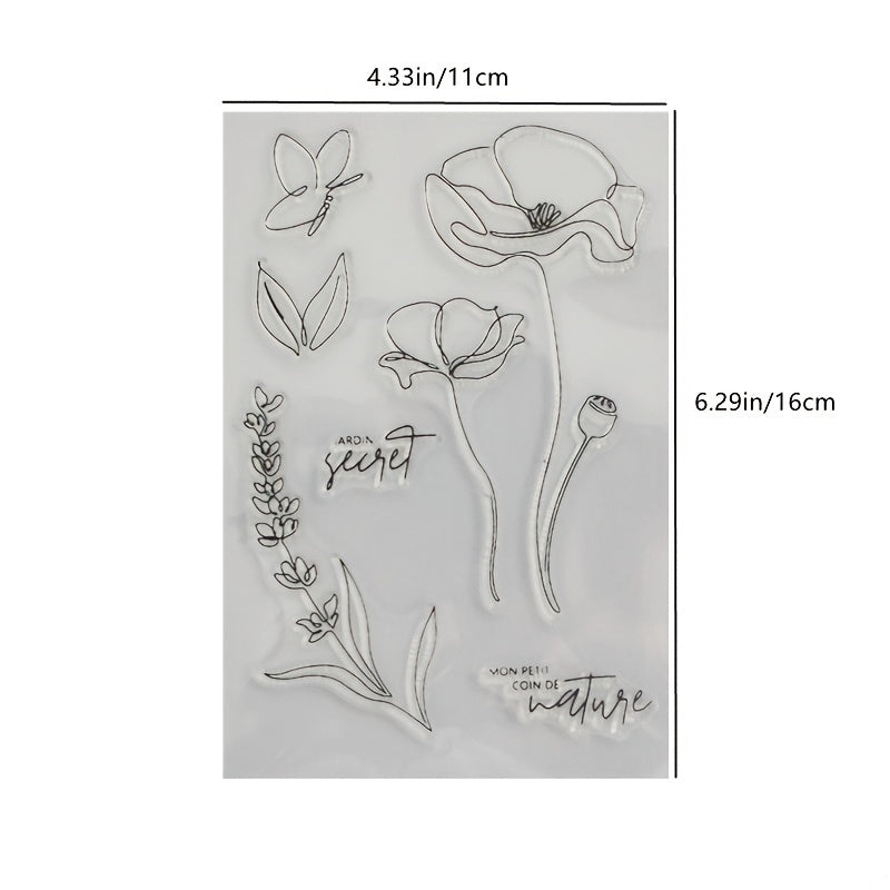 Lotus Flower DIY Decorative Cartoon Transparent Stamp