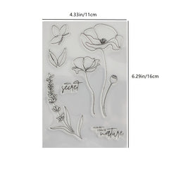 Lotus Flower DIY Decorative Cartoon Transparent Stamp